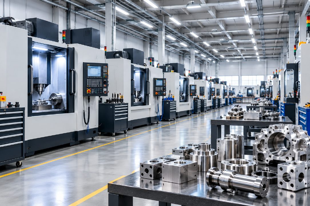 MechSpade CNC machining shop floor in Zhejiang, China