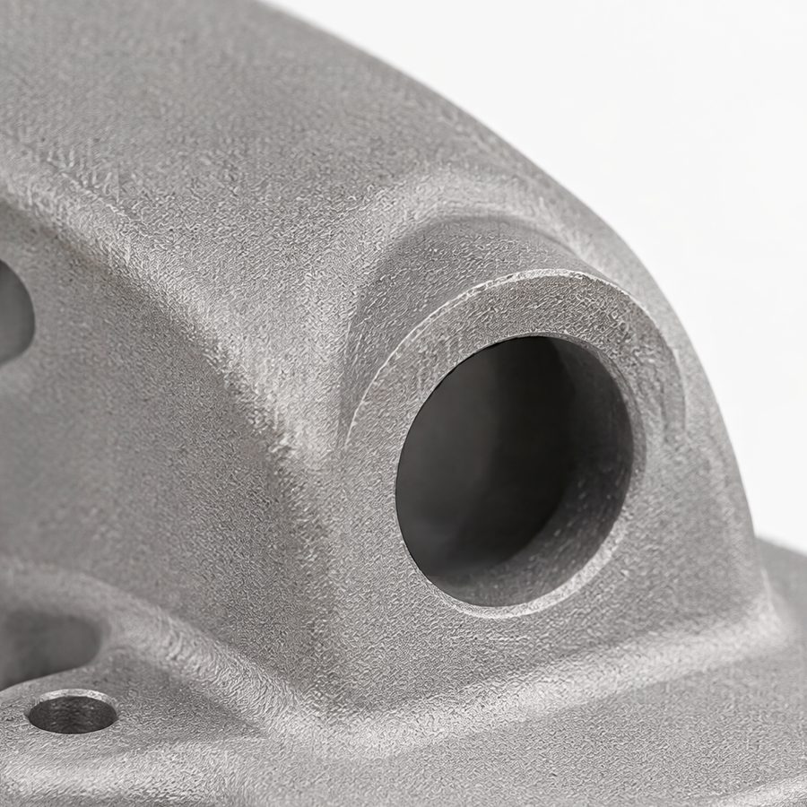 Sandblasted machined part